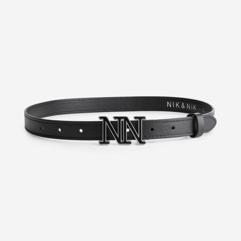 Nik&Nik Meisjes riem - Enamel - Zwart Nik&Nik Meisjes riem - Enamel - ZwartMateriaal