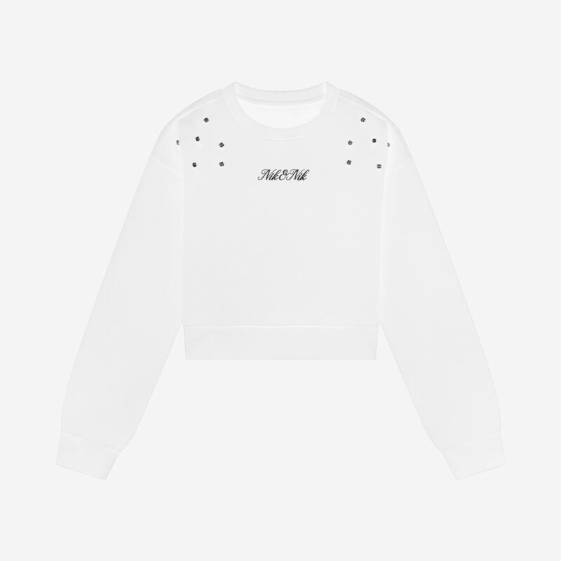 Nik&Nik Meisjes sweat shirt - Diamond - Off wit Nik&Nik Meisjes sweat shirt - Diamond - Off witMateriaal