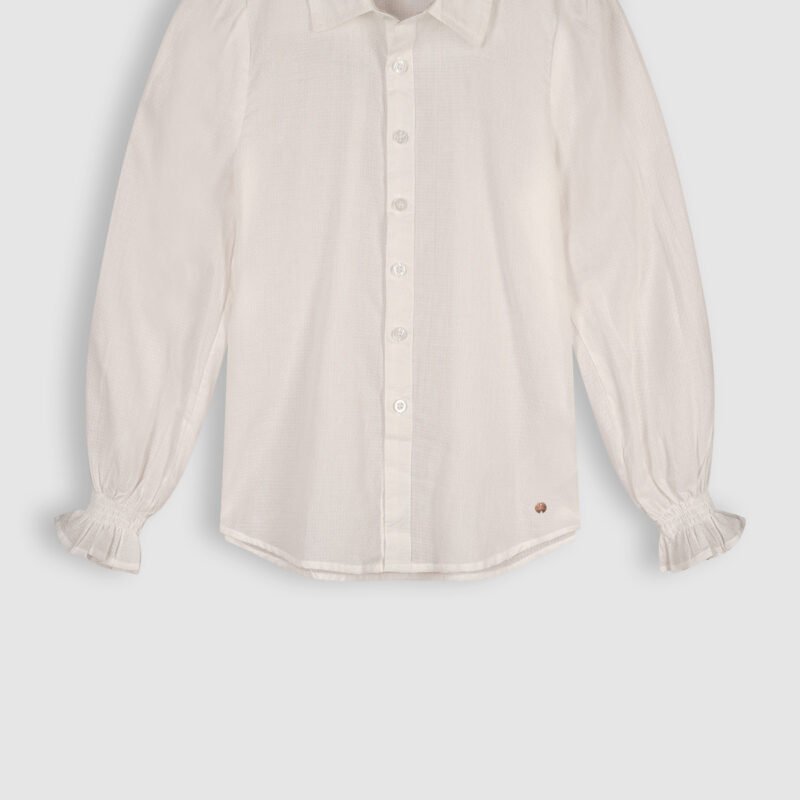 NoBell Meisjes blouse - Tipi - Sneeuw wit NoBell' Meisjes blouse - Tipi - Sneeuw witMateriaal 100% CO