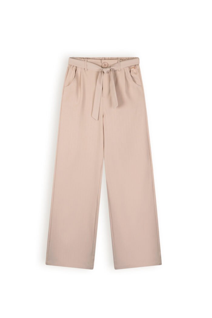NoBell Meisjes broek krijtstreep widwe leg - Sayla - Zand blush NoBell' Meisjes broek krijtstreep widwe leg - Sayla - Zand blushMateriaal 100% PE
