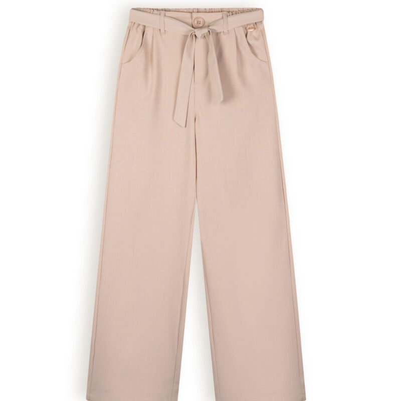 NoBell Meisjes broek krijtstreep widwe leg - Sayla - Zand blush NoBell' Meisjes broek krijtstreep widwe leg - Sayla - Zand blushMateriaal 100% PE