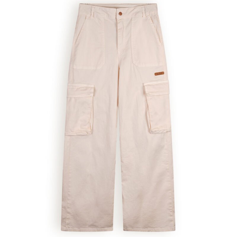 NoBell Meisjes cargo broek twill - Susy - Pearled ivoor NoBell' Meisjes cargo broek twill - Susy - Pearled ivoorMateriaal 97% CO. 3% EA
