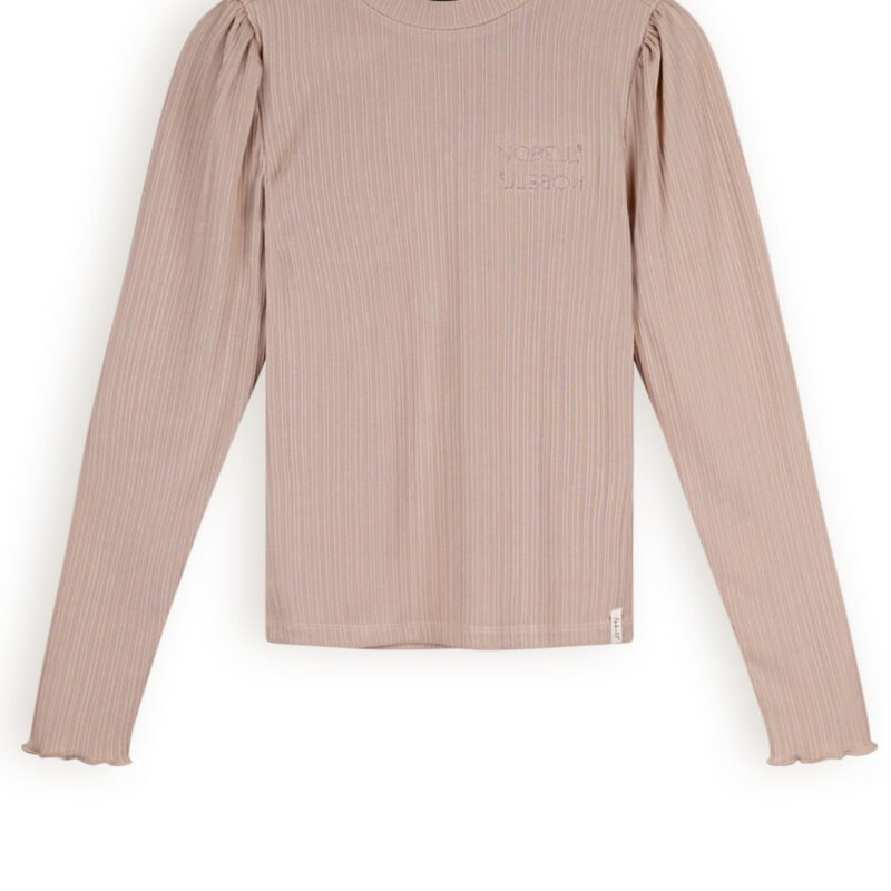 NoBell Meisjes cropped top LS fijne rib - Krop - Rosy zand NoBell' Meisjes cropped top LS fijne rib - Krop - Rosy zandMateriaal 96% EVI. 4% EA