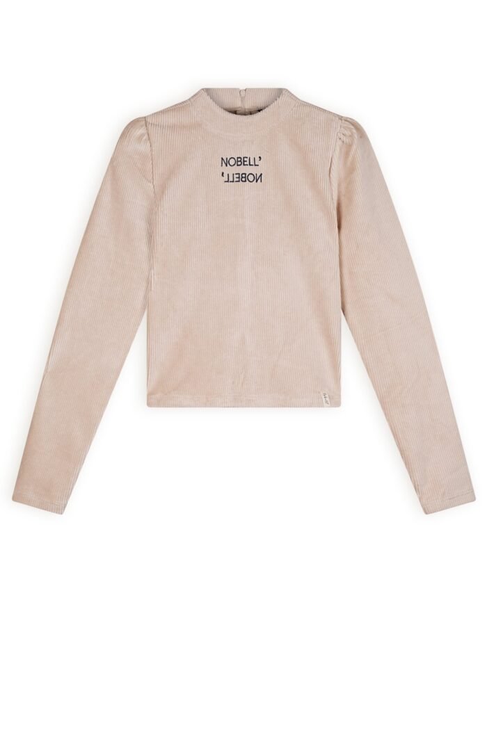 NoBell Meisjes cropped top met split - Kew - Pearled ivoor NoBell' Meisjes cropped top met split - Kew - Pearled ivoorMateriaal 60% CO. 30% PE. 10% EA