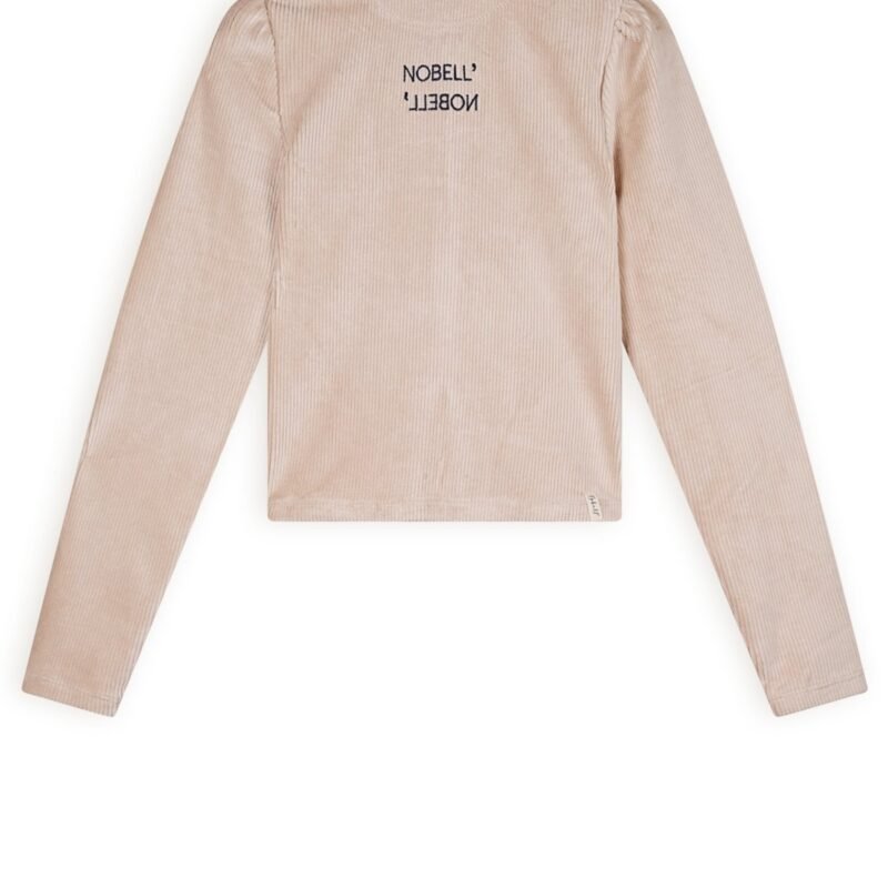 NoBell Meisjes cropped top met split - Kew - Pearled ivoor NoBell' Meisjes cropped top met split - Kew - Pearled ivoorMateriaal 60% CO. 30% PE. 10% EA