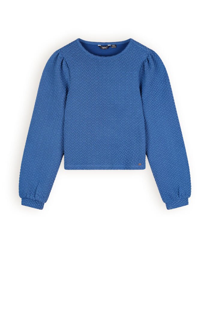 NoBell Meisjes fancy jersey top - Kuras - Ensign blauw NoBell' Meisjes fancy jersey top - Kuras - Ensign blauwMateriaal 95% PE. 5% EA