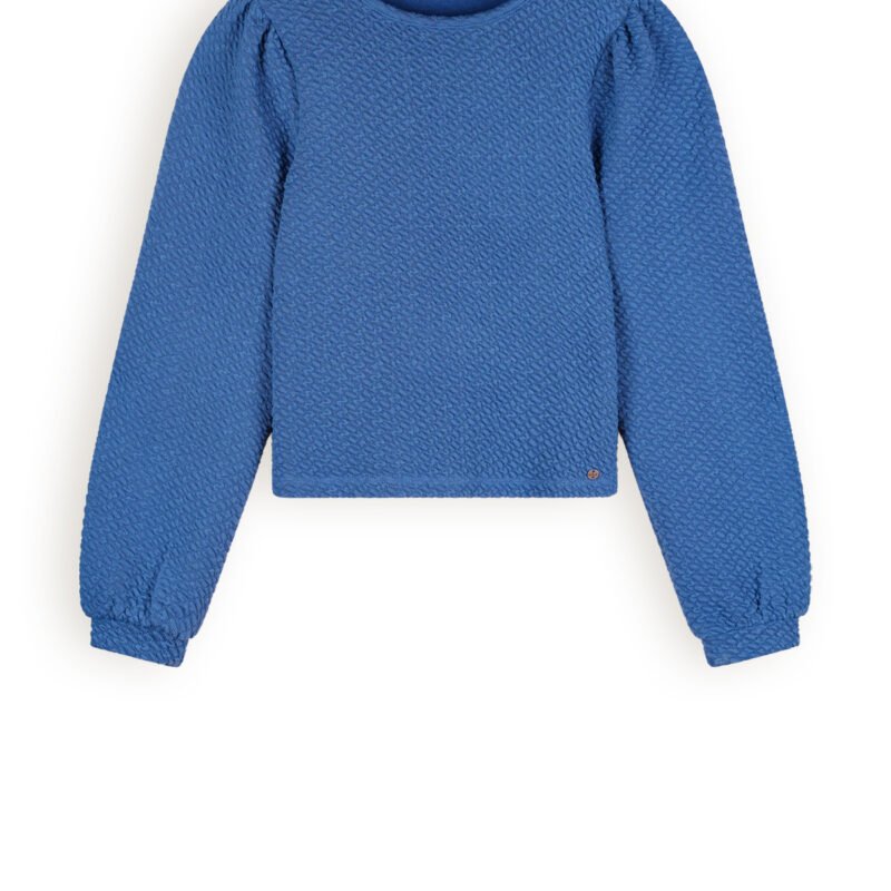 NoBell Meisjes fancy jersey top - Kuras - Ensign blauw NoBell' Meisjes fancy jersey top - Kuras - Ensign blauwMateriaal 95% PE. 5% EA