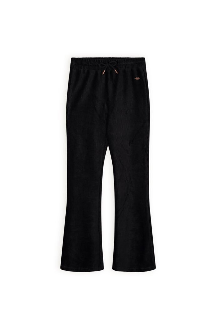 NoBell Meisjes flair broek velvet rib - Sady - Zwart NoBell' Meisjes flair broek velvet rib - Sady - ZwartMateriaal 60% CO. 30% PE