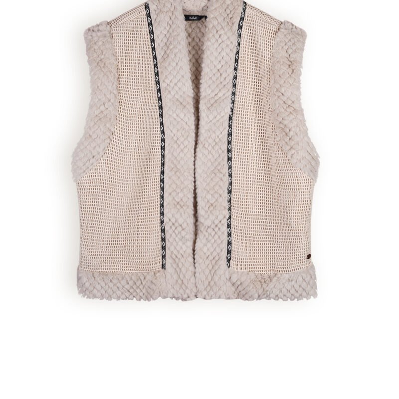 NoBell Meisjes gilet - Kiddy - Pearled ivoor NoBell' Meisjes gilet - Kiddy - Pearled ivoorMateriaal 100% katoen