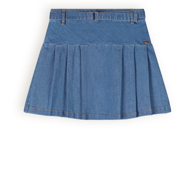 NoBell Meisjes jeans plooirok met riem - Nimmy - Ensign blauw NoBell' Meisjes jeans plooirok met riem - Nimmy - Ensign blauwMateriaal 98% CO. 2% EA