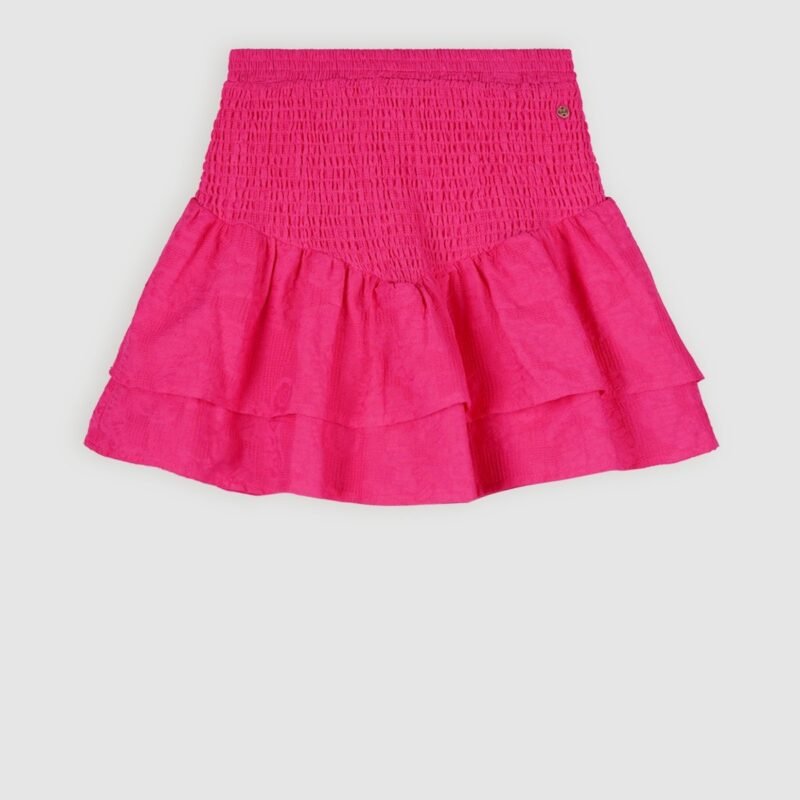 NoBell Meisjes jeans plooirok met riem - Nimmy - Piiink roze NoBell' Meisjes jeans plooirok met riem - Nimmy - Piiink rozeMateriaal 98% CO. 2% EA