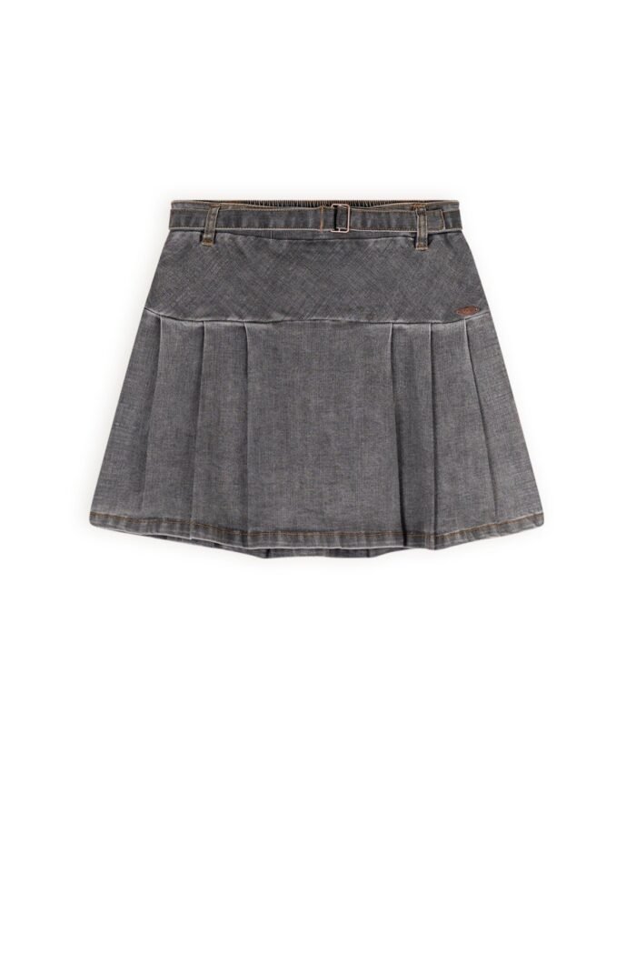 NoBell Meisjes jeans plooirok met riem - Nimmy - Zwart NoBell' Meisjes jeans plooirok met riem - Nimmy - ZwartMateriaal 98% CO. 2% EA