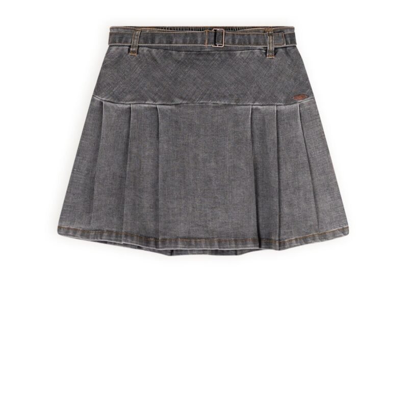 NoBell Meisjes jeans plooirok met riem - Nimmy - Zwart NoBell' Meisjes jeans plooirok met riem - Nimmy - ZwartMateriaal 98% CO. 2% EA