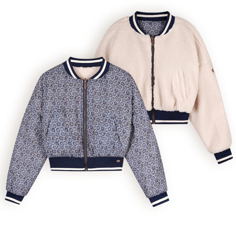 NoBell Meisjes reversibel jasje - Billie Jean - Ensign blauw NoBell' Meisjes reversibel jasje - Billie Jean - Ensign blauwMateriaal 60% RPE. 40% PE