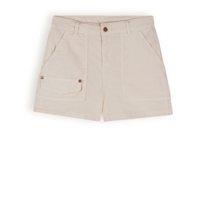 NoBell Meisjes short - Simoa - Pearled ivoor wit NoBell' Meisjes short - Simoa - Pearled ivoor witMateriaal 97% CO. 3% EA