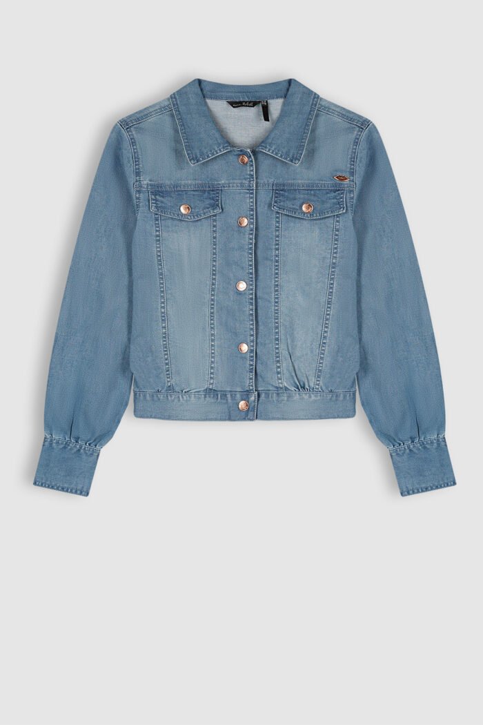 NoBell Meisjes spijkerjasje - Bodil - Denim zee NoBell' Meisjes spijkerjasje - Bodil - Denim zeeMateriaal 98% CO. 2% EA