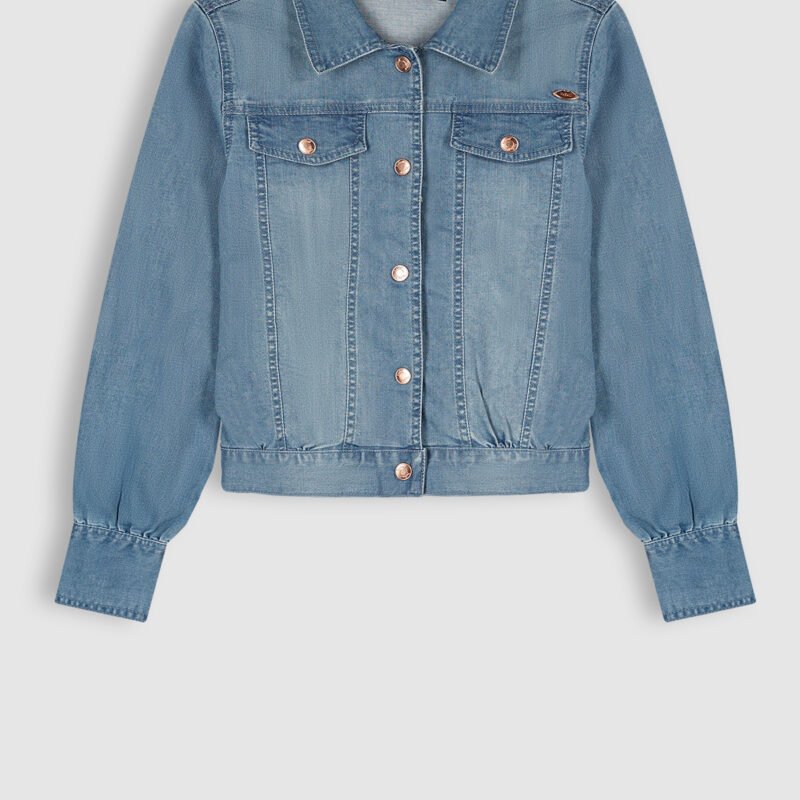 NoBell Meisjes spijkerjasje - Bodil - Denim zee NoBell' Meisjes spijkerjasje - Bodil - Denim zeeMateriaal 98% CO. 2% EA