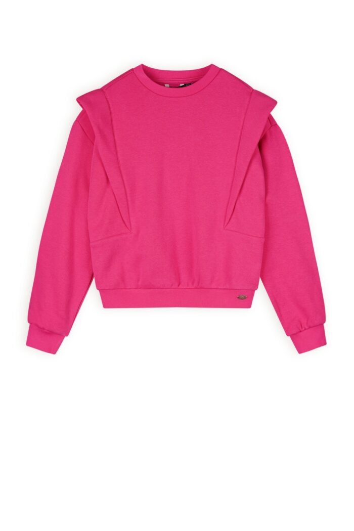 NoBell Meisjes super soft sweater fancy schouder - Kolly - Piiink roze NoBell' Meisjes super soft sweater fancy schouder - Kolly - Piiink rozeMateriaal 66%PE. 31%CO. 3%EA