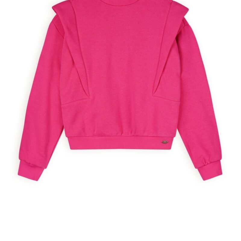 NoBell Meisjes super soft sweater fancy schouder - Kolly - Piiink roze NoBell' Meisjes super soft sweater fancy schouder - Kolly - Piiink rozeMateriaal 66%PE. 31%CO. 3%EA