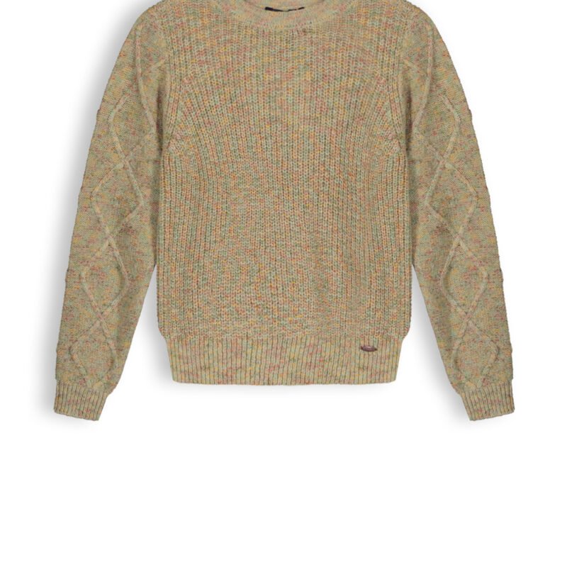 NoBell Meisjes sweater - Keson - Animal bruin NoBell' Meisjes sweater - Keson - Animal bruinMateriaal 53% PAN 47% PE