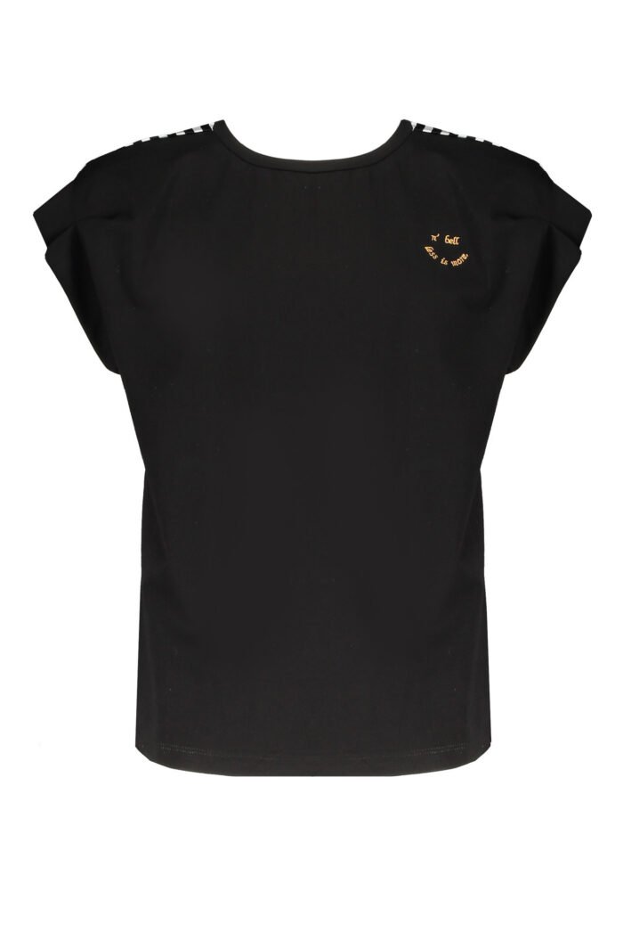 NoBell Meisjes t-shirt - Kuy - Jet zwart NoBell' Meisjes t-shirt - Kuy - Jet zwart_x000D_Materiaal 95% Cotton 5% Elastane + 94%po