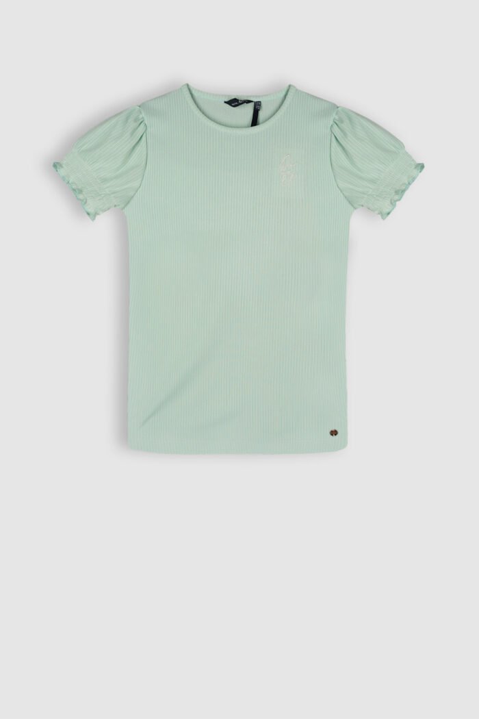 NoBell Meisjes t-shirt rib - Kooka - Jade NoBell' Meisjes t-shirt rib - Kooka - JadeMateriaal 95% PE. 5% EA