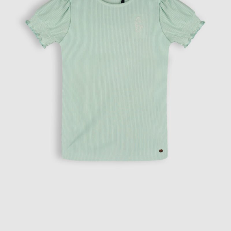 NoBell Meisjes t-shirt rib - Kooka - Jade NoBell' Meisjes t-shirt rib - Kooka - JadeMateriaal 95% PE. 5% EA