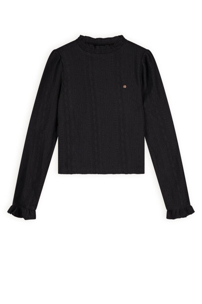 NoBell Meisjes top kant - Kacey - Zwart NoBell' Meisjes top kant - Kacey - ZwartMateriaal 95% PE. 5% EA