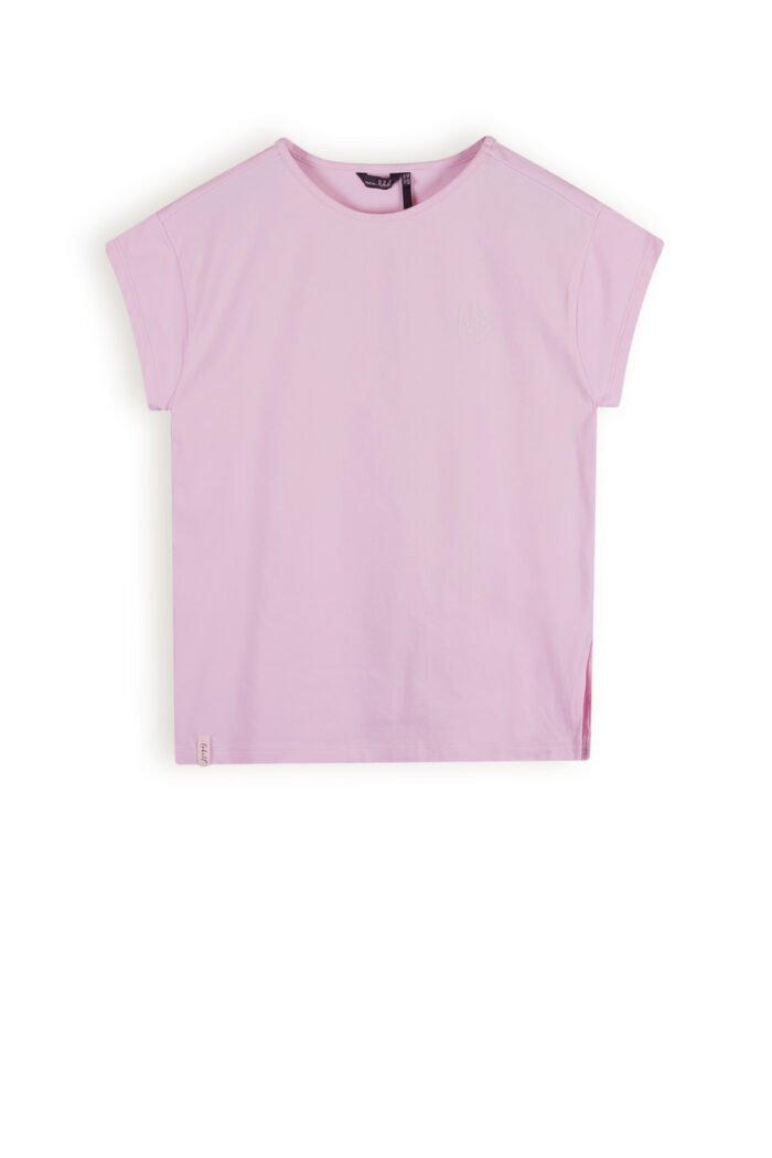 NoBell Meisjes top met knoop en artwork - Kasis - Vintage roze NoBell' Meisjes top met knoop en artwork - Kasis - Vintage rozeMateriaal 95% CO. 5% EA