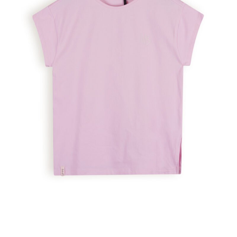 NoBell Meisjes top met knoop en artwork - Kasis - Vintage roze NoBell' Meisjes top met knoop en artwork - Kasis - Vintage rozeMateriaal 95% CO. 5% EA