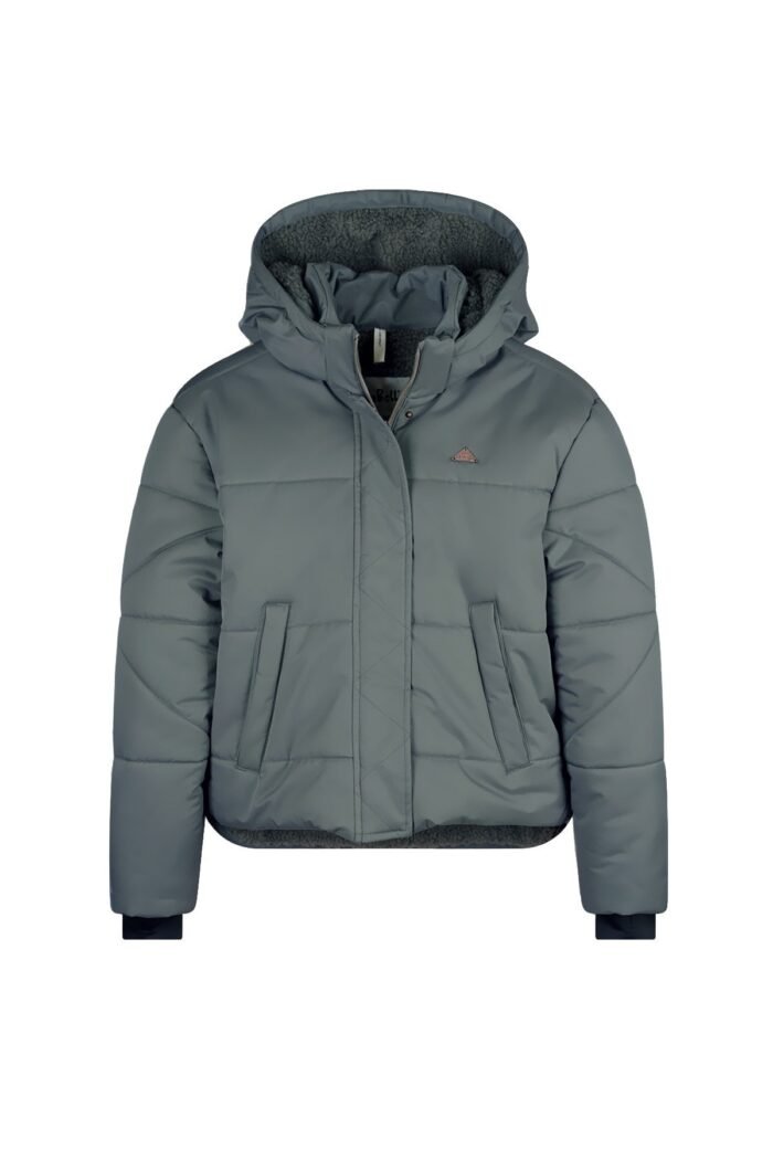 NoBell Meisjes winterjas kort met capuchon - Buffer - Rosemary groen NoBell' Meisjes winterjas kort met capuchon - Buffer - Rosemary groenMateriaal 100% RPE