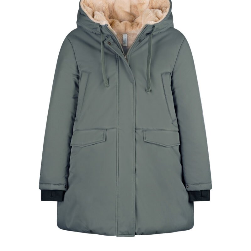 NoBell Meisjes winterjas lang met capuchon - Belvine - Rosemary groen NoBell' Meisjes winterjas lang met capuchon - Belvine - Rosemary groenMateriaal 100% RPE