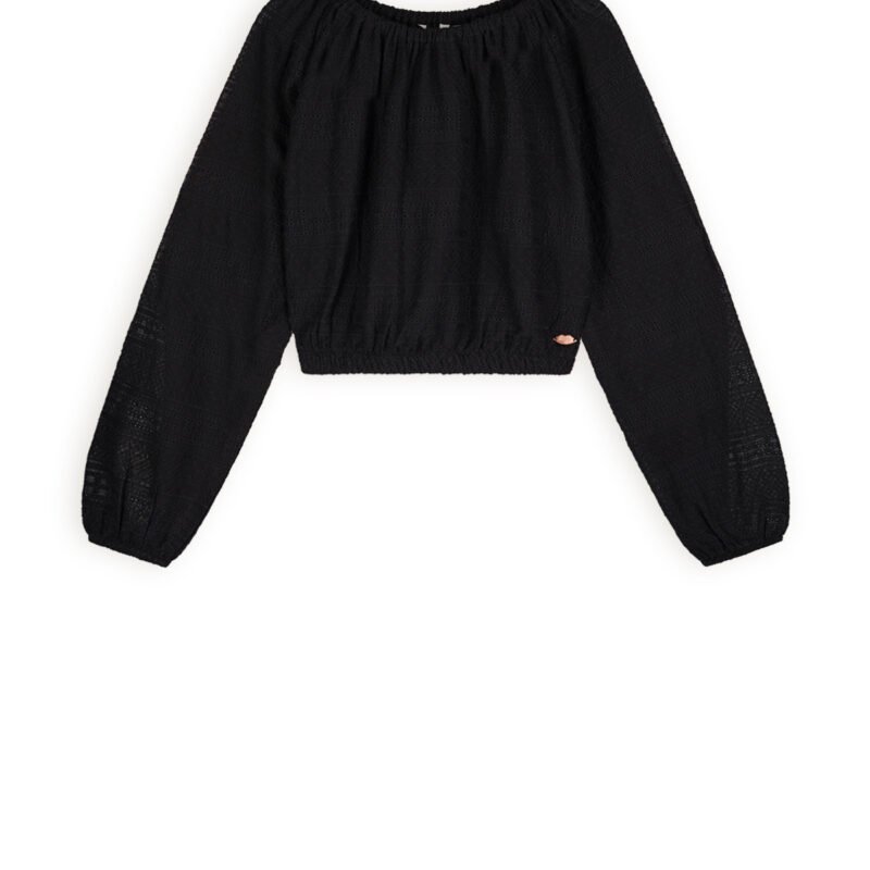 NoBell Zomer blouse meisjes Zwart - embroidery chiffon - Timre NoBell' Zomer blouse meisjes Zwart - embroidery chiffon - TimreMateriaal 70% polyesther