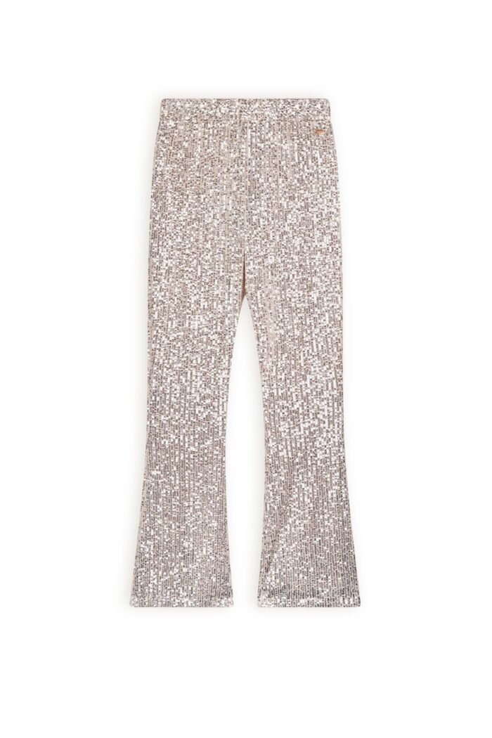 NoBell Zomer flair broek meisjes Licht goud - pailletten - Sady NoBell' Zomer flair broek meisjes Licht goud - pailletten - SadyMateriaal 100% polyesther