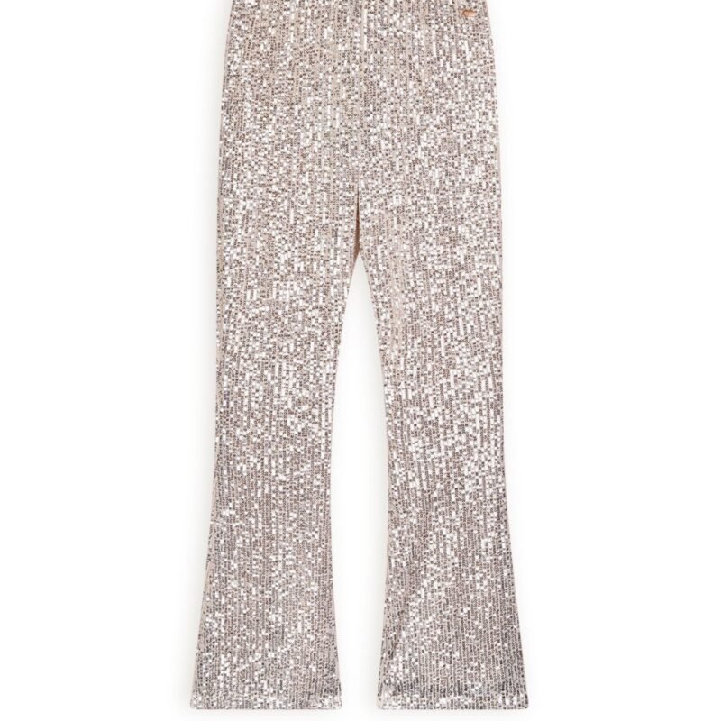 NoBell Zomer flair broek meisjes Licht goud - pailletten - Sady NoBell' Zomer flair broek meisjes Licht goud - pailletten - SadyMateriaal 100% polyesther