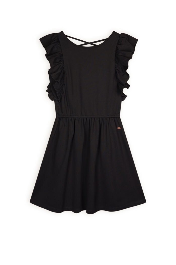 NoBell Zomer jurk meisjes Zwart - Moia NoBell' Zomer jurk meisjes Zwart - MoiaMateriaal 57% rayon