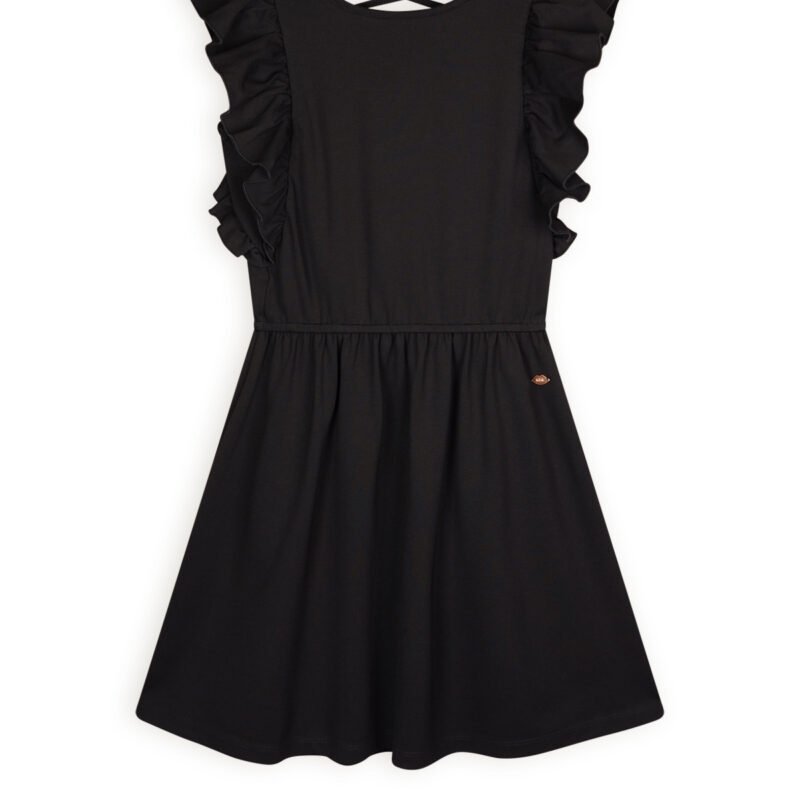 NoBell Zomer jurk meisjes Zwart - Moia NoBell' Zomer jurk meisjes Zwart - MoiaMateriaal 57% rayon