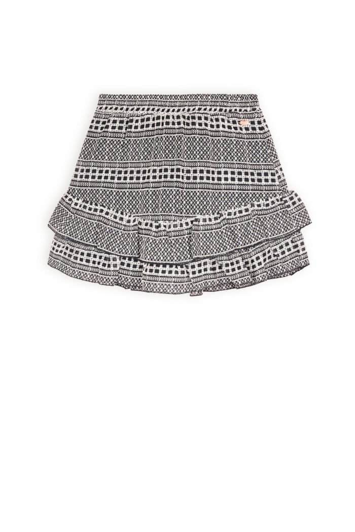 NoBell Zomer rok meisjes Ivoor wit - embroidery chiffon - Naia NoBell' Zomer rok meisjes Ivoor wit - embroidery chiffon - NaiaMateriaal 70% polyesther