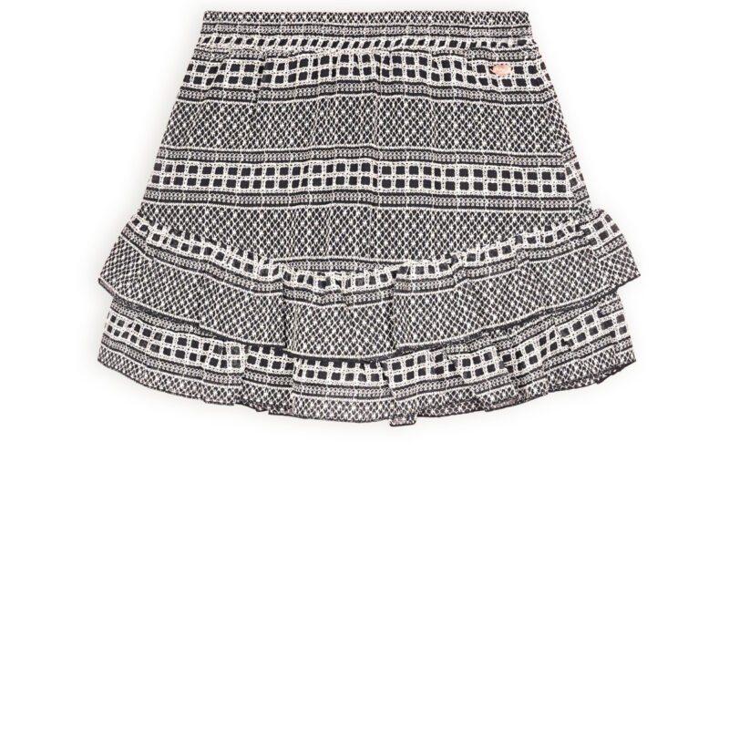 NoBell Zomer rok meisjes Ivoor wit - embroidery chiffon - Naia NoBell' Zomer rok meisjes Ivoor wit - embroidery chiffon - NaiaMateriaal 70% polyesther