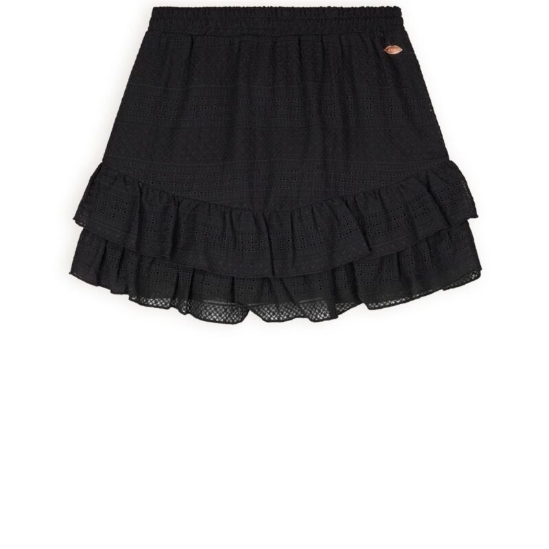 NoBell Zomer rok meisjes Zwart - embroidery chiffon - Naia NoBell' Zomer rok meisjes Zwart - embroidery chiffon - NaiaMateriaal 70% polyesther