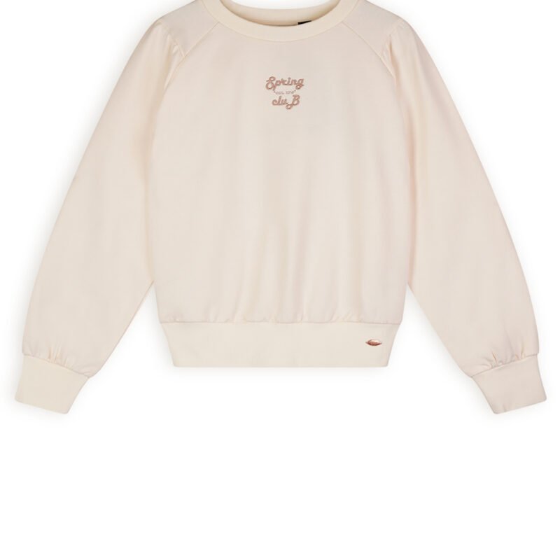 NoBell Zomer sweater meisjes Ivoor wit - Kaila NoBell' Zomer sweater meisjes Ivoor wit - KailaMateriaal 70% katoen