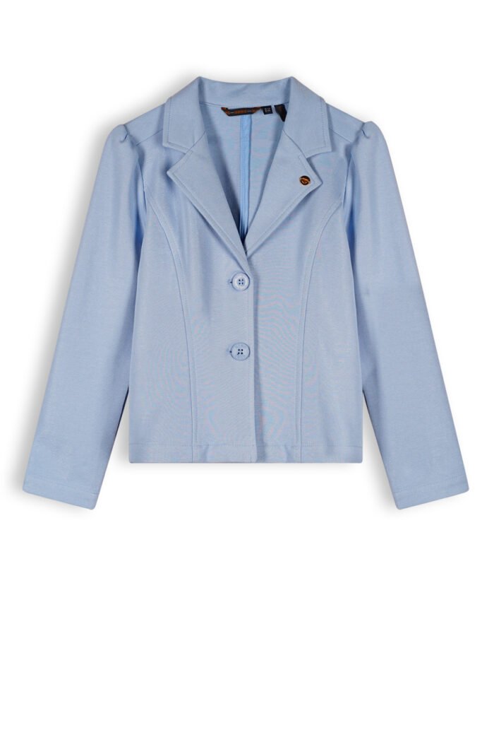 NoNo Meisjes blazer lurex pique - Dip - Provence blauw NoNo Meisjes blazer lurex pique - Dip - Provence blauwMateriaal 92% CO. 8% PE