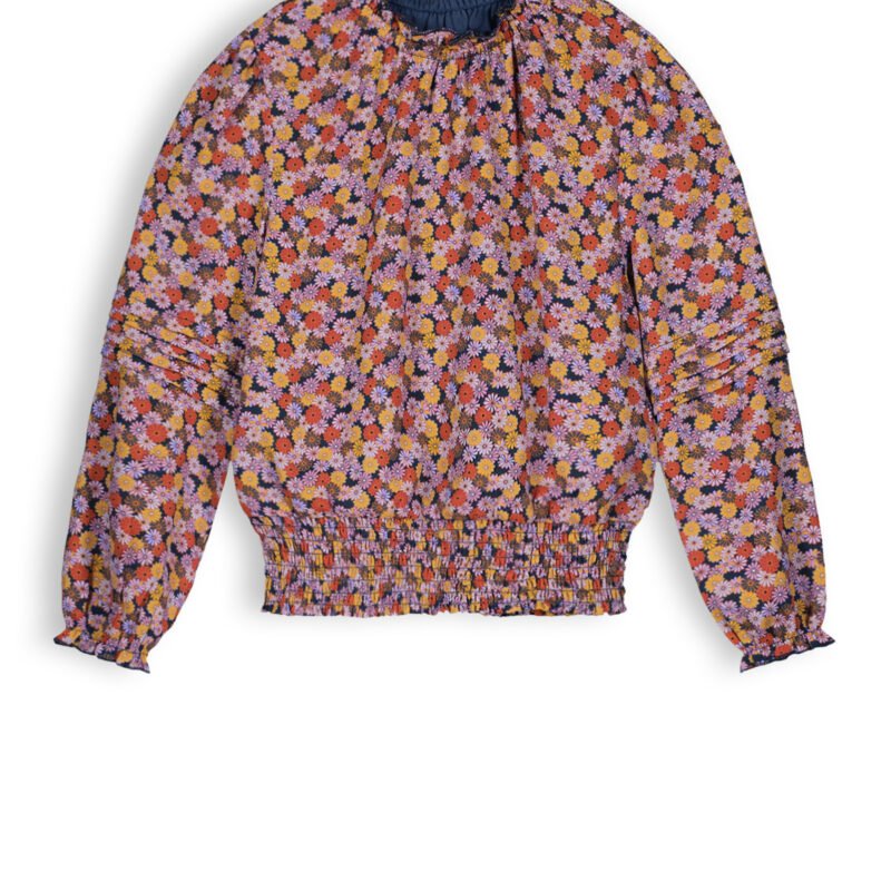 NoNo Meisjes blouse - Taya - Sunset roze NoNo Meisjes blouse - Taya - Sunset rozeMateriaal 60% RPE 40% PE
