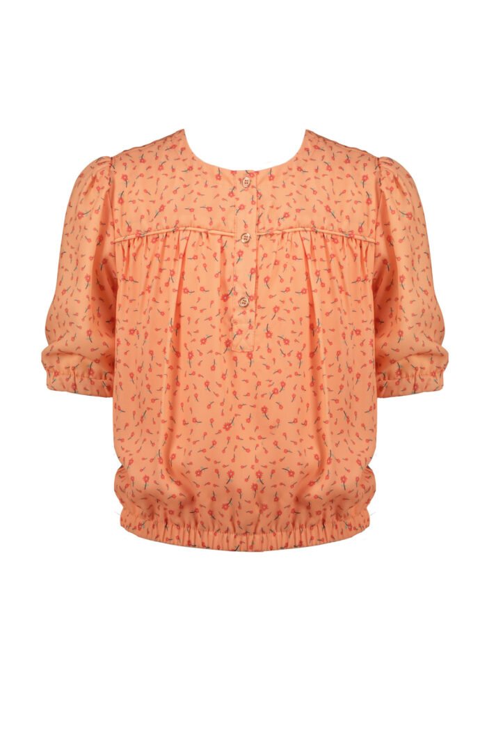 NoNo Meisjes - blouse Tiggy - Papaya Punch NoNo Meisjes - blouse Tiggy - Papaya Punch60% rec polyester+40%pol+100CO