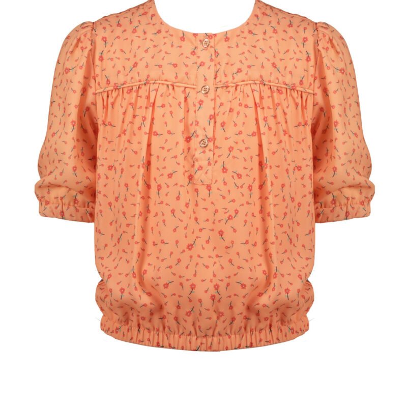 NoNo Meisjes - blouse Tiggy - Papaya Punch NoNo Meisjes - blouse Tiggy - Papaya Punch60% rec polyester+40%pol+100CO