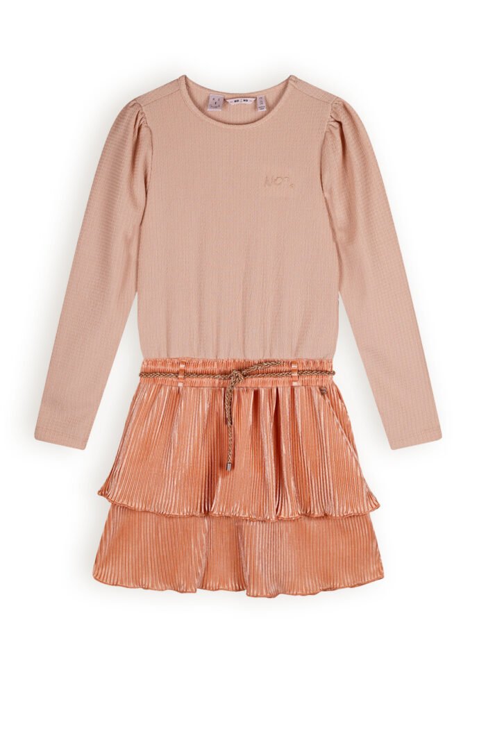 NoNo Meisjes jurk plisse - Moran - Melody Melon NoNo Meisjes jurk plisse - Moran - Melody MelonMateriaal 100% RPE
