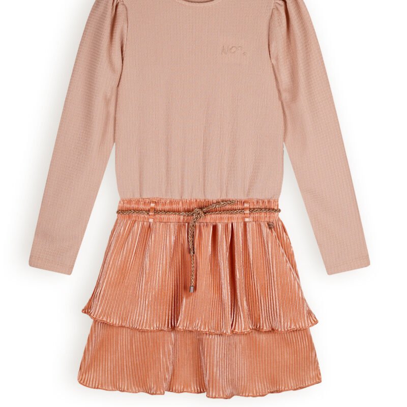 NoNo Meisjes jurk plisse - Moran - Melody Melon NoNo Meisjes jurk plisse - Moran - Melody MelonMateriaal 100% RPE
