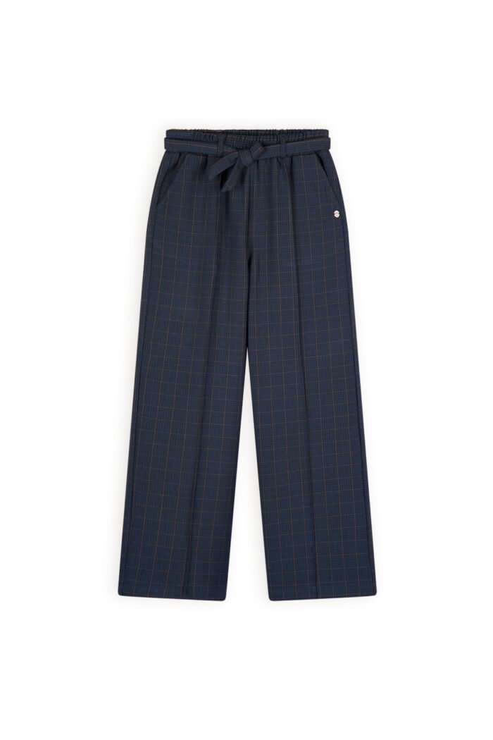 NoNo Meisjes palazzo broek geruit - Sayla - Navy blauw NoNo Meisjes palazzo broek geruit - Sayla - Navy blauwMateriaal 63% PE. 33% VI. 4% EA