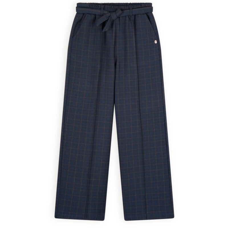 NoNo Meisjes palazzo broek geruit - Sayla - Navy blauw NoNo Meisjes palazzo broek geruit - Sayla - Navy blauwMateriaal 63% PE. 33% VI. 4% EA