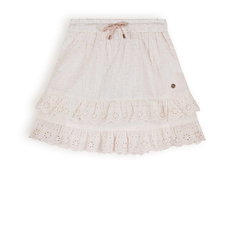 NoNo Meisjes rok embroidery - Niu - Pearled ivoor wit NoNo Meisjes rok embroidery - Niu - Pearled ivoor witMateriaal 100% CO